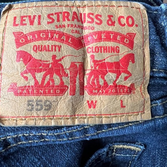 Levis 559 Jeans Mens 40 x 36 Dark Wash Straight Leg Blue Denim Relaxed - Picture 8 of 12